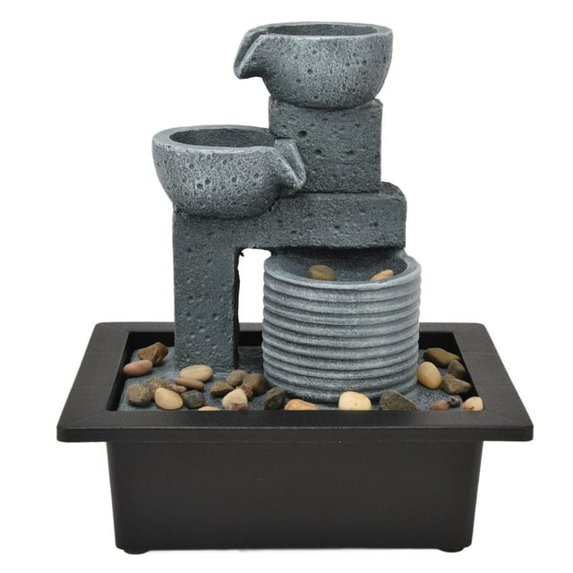 Home Decoration,Electric Tabletop Fountain Office Tabletop Waterfall Desktop Ornament Optimal Efficiency