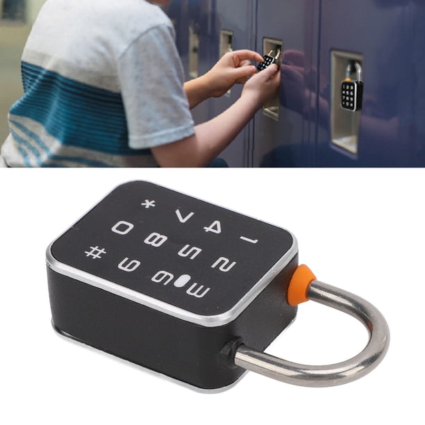 Candado De Huella Digital, Cerradura De Combinación De Huella Digital De Acero Inoxidable Con Textura De Metal Sensible Para Cerca De Escuela De Gimnasio