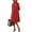 Red, variant on Chouyatou Women's Spring Summer Button-Down Shirt Dress Loose A-Line Midi Shift Tunic Dress