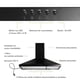 thumbnail image 4 of Campana para cocina de pared piramidal 90 cm Acero Inoxidable, 3 Velocidades, Doble Filtro de malla lavable y Filtro de carbón activado, Luz LED, Extrae y Purifica Negro AVERA CEP90N, 4 of 10