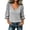 Gray, variant on Lace Trim V Neck Eyelet Blouse for Women Puff Ruffle 3/4 Sleeve Loose Solid Casual Summer Top