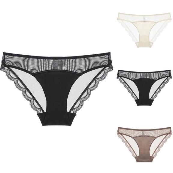 Bxsruta Women's Low Rise Hip Lifting Sheer Mesh Lace Panties for Everyday Comfort and Versatile Wear