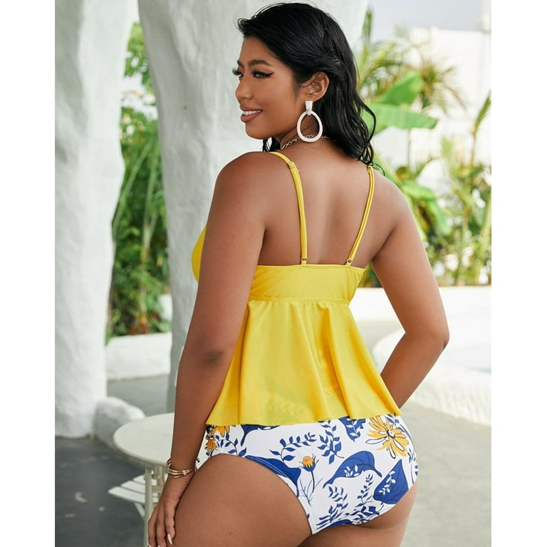 Yellow tankini shop swimsuit