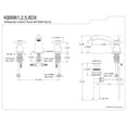 thumbnail image 2 of Kingston Brass KB8968DX 8 in. Widespread Bathroom Faucet, Brushed Nickel, 2 of 2