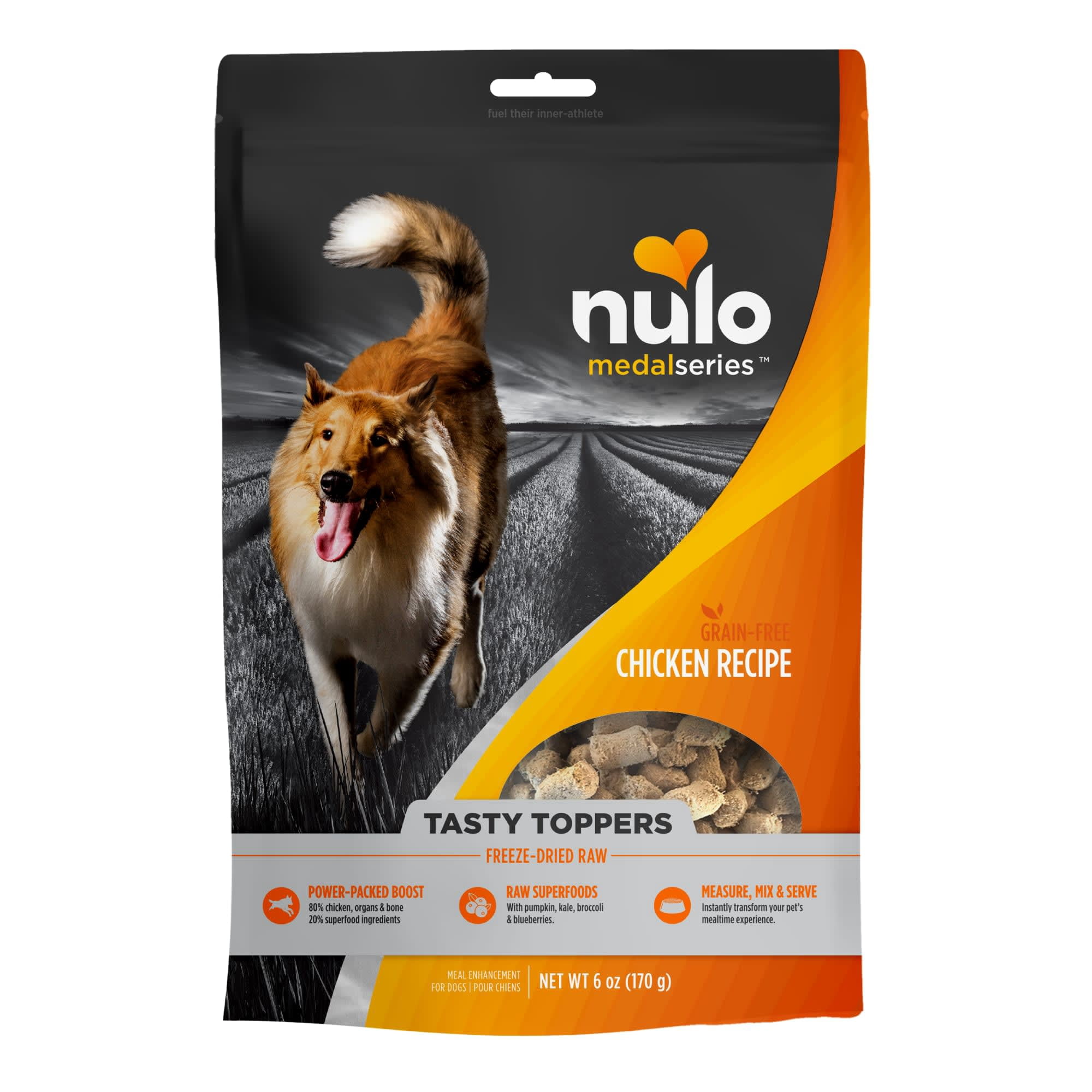 Nulo MedalSeries Tasty Toppers Chicken Freeze-Dried Raw Dog Food 6 oz.