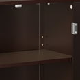 thumbnail image 6 of ZenSports Wooden Bathroom Cabinet 2-Doors Floor Storage Cabinet Adjustable Shelves, Brown, 6 of 10