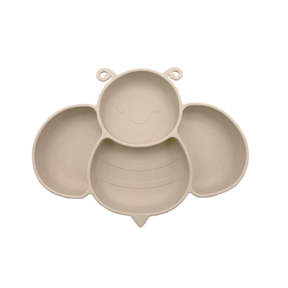 Microwave & Dishwasher Safe Silicone Baby Plates, Divided Suction Plates for Controlled Portions, Non-Slip for Stable Feeding, Separate Compartments for Varied Diets, Stylish
