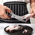 thumbnail image 2 of Multifunctional Kitchen Scissors - Stainless Steel for Cutting Chickens, Bones, Meat, Herbs, Vegetables - Spring Handle, 2 of 4
