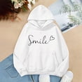 thumbnail image 5 of Tanghaowl Women's Sweatshirt Letter Print Hoodies Long Sleeved Hoodie and Cozy Warm Lining White XL, 5 of 5