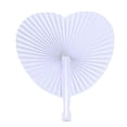 thumbnail image 1 of 12 abanicos de papel para boda, plegables, en forma de corazón, color blanco, 1 of 2
