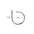 thumbnail image 6 of QQTDFG 10 Pcs Surgical Steel Nose Rings D Shaped Nostril Piercing Conch Helix Piercings-Silver-18G(1.0mm)-10mm, 6 of 9