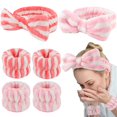 thumbnail image 1 of Juego de 6 pulseras prácticas para el pelo con banda para la muñeca y lazo para el pelo de felpa, 1 of 6