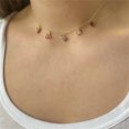 thumbnail image 2 of 14K Gold Plated Fruit Basket Choker Necklace for Women CZ Fruits Cherry Grape Apple Strawberry Pendant Necklaces, 2 of 4