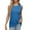 Blue, variant on Daznico Tank Tops for Women,Summer Vest Round Neck Sleeveless T Shirt Split Loose Top,Size S