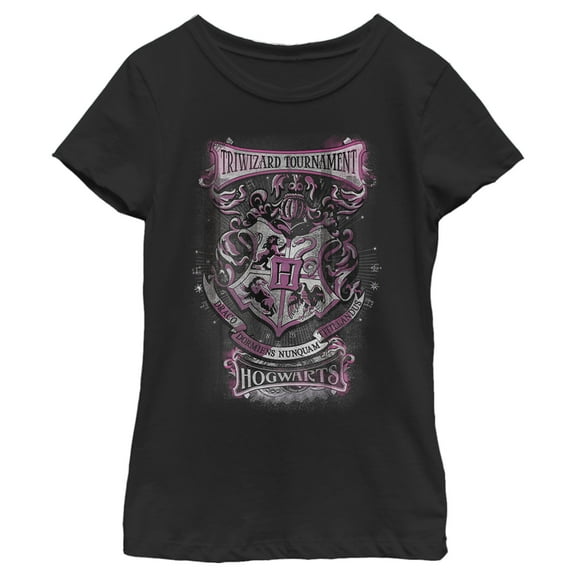 Girl's Harry Potter Triwizard Contestant Hogwarts Graphic Tee Black X Small