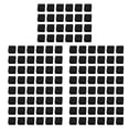 thumbnail image 1 of 120 Pcs 30mm x 30mm Plastic Ribbed Square End Caps Tube Insert Black,120 x SquareTube Insert,Black, 1 of 8