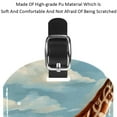 thumbnail image 4 of Square 2Pack PU Leather Giraffe Cruise Luggage Tag with Privacy Cover and Name ID Tag for Travel Handbags Backpacks Luggage Tags, 4 of 6