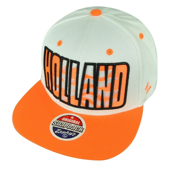 Zephyr Holland Netherlands Adjustable Snapback White Backdrop Villain Hat Cap