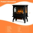 thumbnail image 4 of Giantex Electric Fireplace Stove, Freestanding Fireplace Heater w/Realistic Flame Effect & Adjustable Thermostat, Compact Stove Heater w/Overheating Safety Protection, CSA Certified, 4 of 10