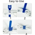 100 Pcs Cable Ties Velcro Cable Ties, 150 x 12mm Reusable Cable Tidy