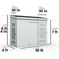 thumbnail image 2 of Handy Home Products Cambria 10 ft. x 4 ft. Wood Shed with Sliding Barn Door (Floor Included), 2 of 6