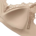 thumbnail image 6 of Bxsruta Wirefree Lace Bralette for Women Comfort Lightly Padded Wireless Bra Seamless Thin Straps V Neck, 6 of 7