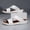 White, variant on Men's & Unisex Handmade Open-Toe Slippers - Slip-On Round Toe Sandals Suitable for All-Season Indoor/Outdoor Wear, Breathable Sole & Upper, Lightweight Casual Beach Footwear for Spring, Summer