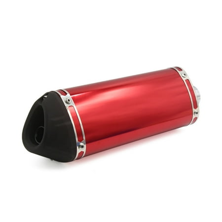 - Motorcycle Triangle Shape Exhaust Pipe Muffler Red 320mm Length