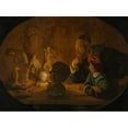 thumbnail image 2 of Jan ter Borch 14x11 Gold Ornate Wood Frame and Double Matted Museum Art Print Titled - The Drawing Lesson (1634), 2 of 4