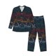 thumbnail image 1 of Balery Cartoon Sharks Pijama para Hombre de Dos Piezas con Manga Larga, Conjunto de Dormir y Descanso Suave con Bolsillos-Large, 1 of 7
