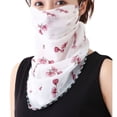 thumbnail image 1 of pitrice Women Summer Chiffon Bandana Cycling Face Neck Protection Sunscreen Printed Breathable Scarf, 1 of 8