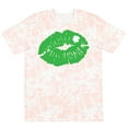 thumbnail image 3 of Inktastic St. Patrick's Day Lucky Lips with White Shamrock T-Shirt, 3 of 5
