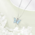 thumbnail image 4 of YAFEINI Opal Butterfly Necklace For Women Butterfly Pendant Necklaces 925 Sterling Silver Opal Jewelry Birthday For Mom Women, 4 of 5