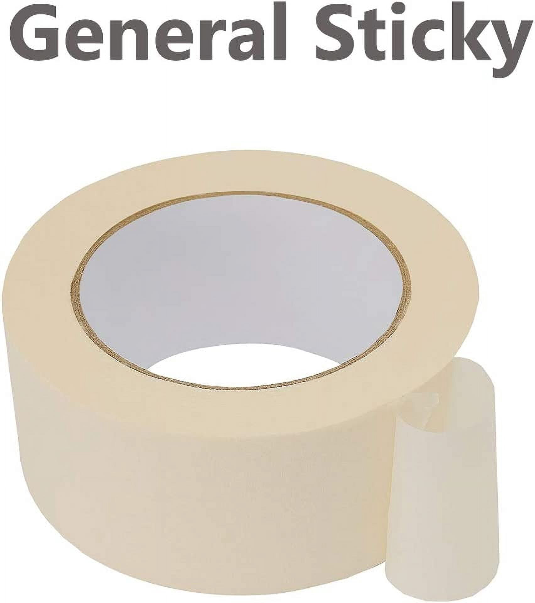 Wide Masking Tape 2 inches, White Masking Tape Bulk Multi Pack, General Purpose & High Performance, 1.95 inches x 55 Yards x 4 Rolls (220 Total Yards)