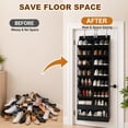 thumbnail image 2 of FOUKUS Over the Door Shoe Organizer: 20-30 Pair Over the Door Storage with 6.3 in Deep Pockets - Shoe Rack for Door in Closet Bedroom Dorm Entryway, 2 of 7