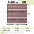 thumbnail image 2 of Red and White Christmas Folk Pattern Square Fitted Tablecloth with Elastic Edge,Square Table Cover,Washable Elastic Table Cover for Home Kitchen Party Decor 36"x36", 2 of 6