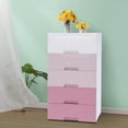 thumbnail image 2 of Plastic Drawer 5-layer Closet Storage Baby Clothes Organizer Plastic Dresser with Drawers Pink Dresser Clothes Drawer Small Kids Dressers for Bedroom Clothes Playroom Furniture Toys, 2 of 9