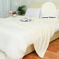 thumbnail image 2 of PiccoCasa Plush Flannel Fleece Blanket Decoration Blankets for Bed or Sofa Cream White 60"x78", 2 of 8