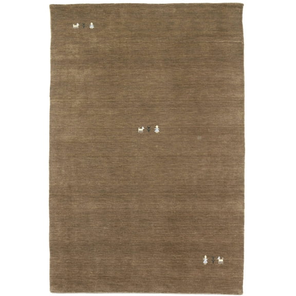 Brown Tribal 4X6 Gabbeh Modern Rug