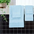 thumbnail image 4 of MALLONI HOME Ultra Soft 6 Pack Cotton Towel Set, Contains 2 Bath Towels 28x55 inch, 2 Hand Towels 16x24 inch & 2 Wash Coths 12x12 inch, Ideal for Everyday use, Compact & Lightweight - Sky Blue, 4 of 8