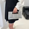 thumbnail image 2 of Bolso Clutch Mujer Pequeño Con Asa Dorada Y (Plata), 2 of 9