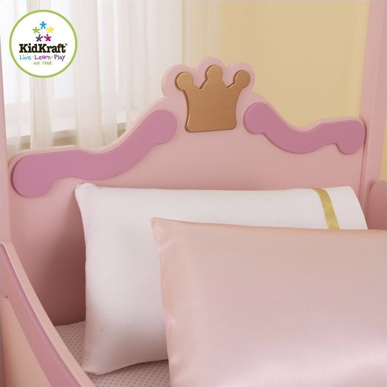 KidKraft Princess Girls Toddler Bed in Pink Walmart