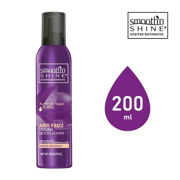 Espuma modeladora Smooth´n Shine Anti Frizz 200g