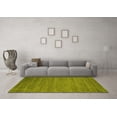 thumbnail image 3 of Ahgly Company Machine Washable Indoor Round Abstract Yellow Contemporary Area Rugs, 8' Round, 3 of 4