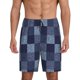 thumbnail image 1 of Balery Blue Gingham Buffalo Check Pantalones cortos de pijama de punto de algodón para hombre con cinturilla y bolsillos-X-Large, 1 of 6