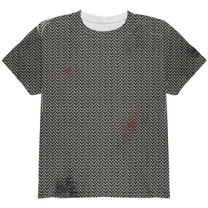 Halloween Battle Damage Chainmail Costume All Over Youth T Shirt Multi YXL