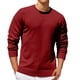 thumbnail image 1 of pstuiky hombres de manga larga, Suéter de color sólido para hombre, cuello redondo, manga larga, capa inferior para la cabeza Tops casuales para hombres l, 1 of 5