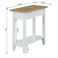thumbnail image 4 of Convenience Concepts American Heritage Flip Top End Table with Charging Station and Shelf, Driftwood/White, 4 of 8