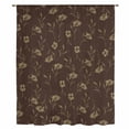 thumbnail image 2 of Brown Floral Sheer Curtains 96 Inches Long, Vintage Spring Botanical Flowers Light Filering Curtains, Privacy Drapes Simi Floor to Veiling Curtain for Living Room Bedroom Large Window Treatment, 2 of 9