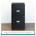 thumbnail image 6 of Space Solutions 18" Deep 2 Drawer Premier Letter Width Vertical File Cabinet, Locking, Black, 6 of 13